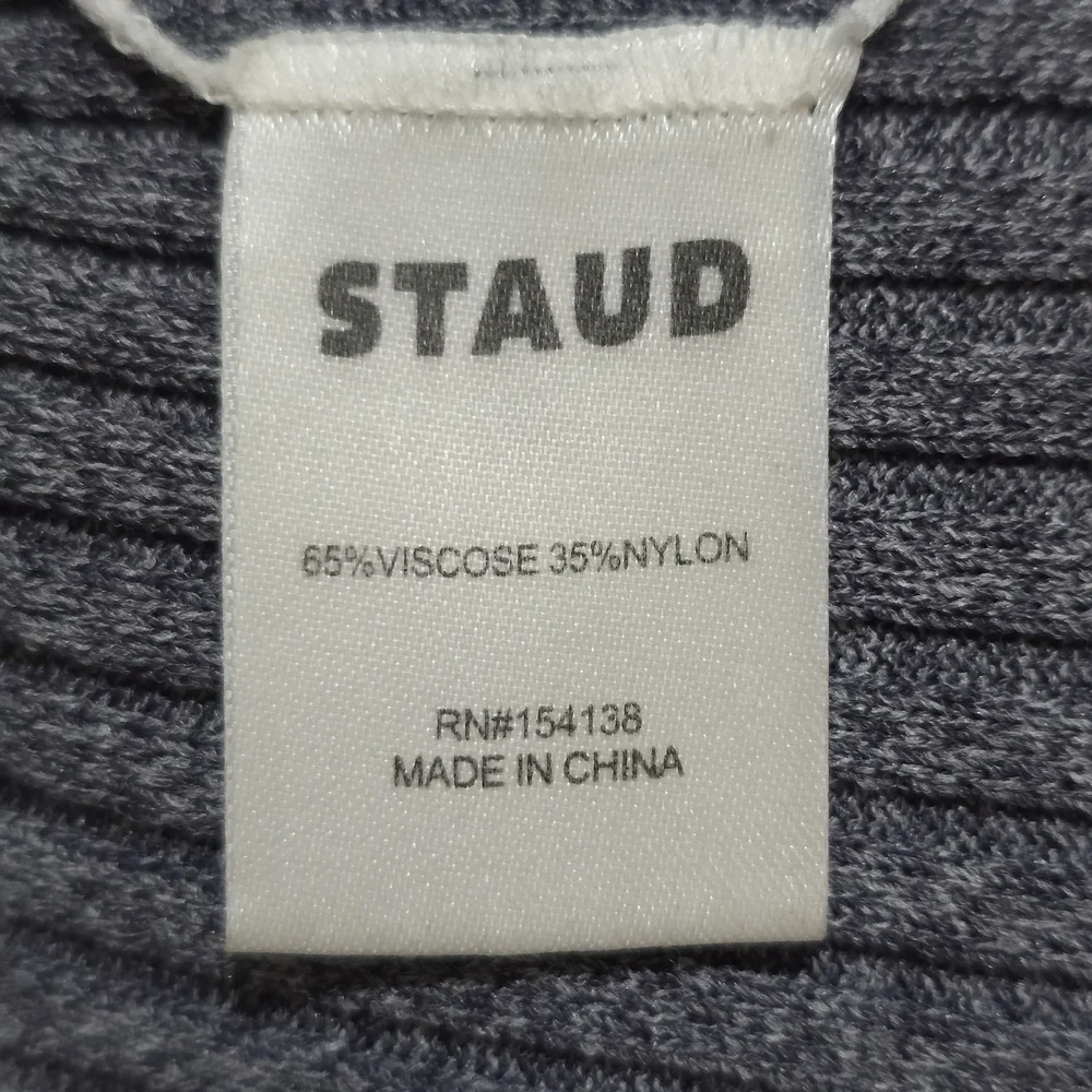 STAUD Two-Tone Long Sleeve Dress in Gray and Black Size S - Picture 3 of 4